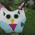 Colourful Owl Cushion 