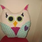 Colourful Owl Cushion 