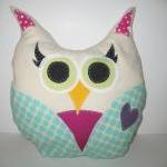 Colourful Owl Cushion 