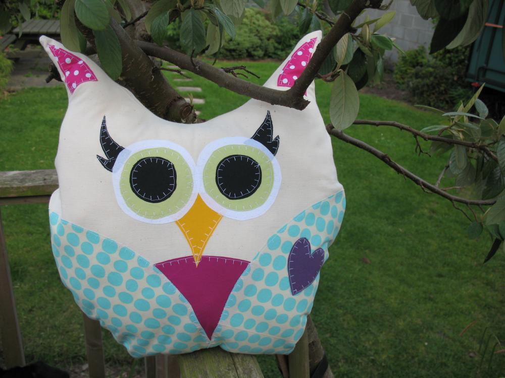 Colourful Owl Cushion 