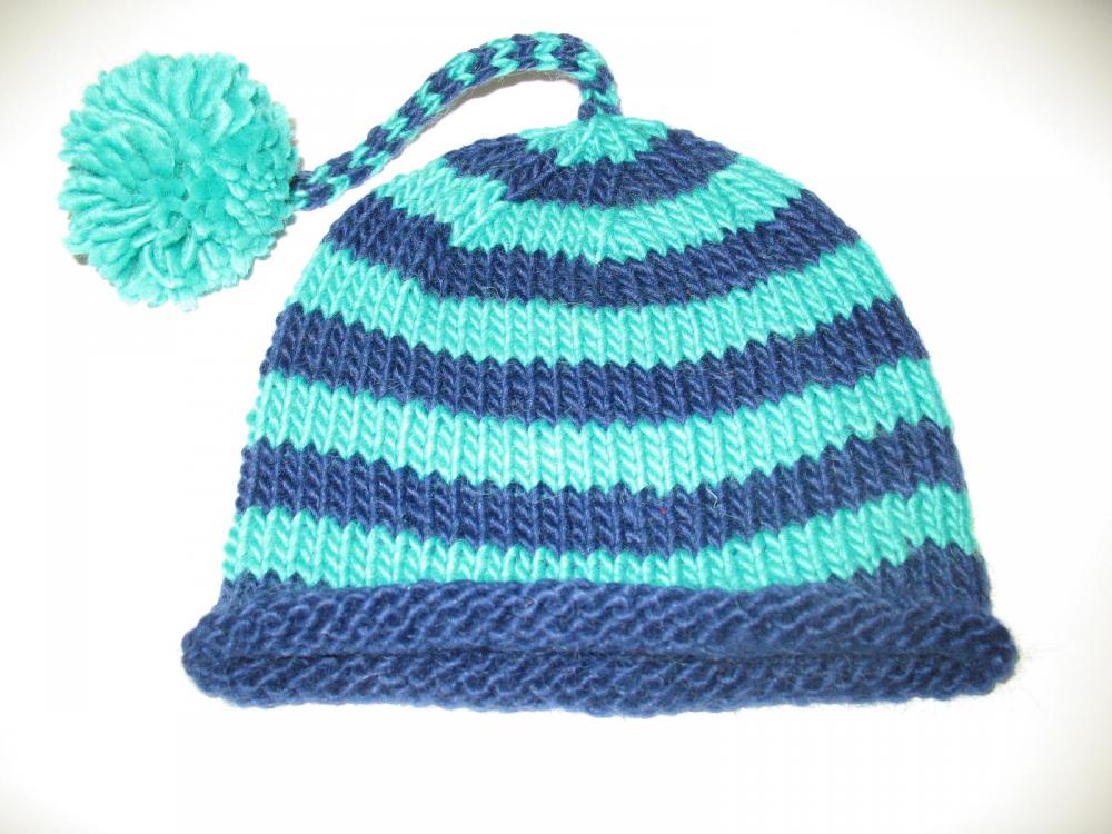 Cute Baby Hat In Pure Natural Wool